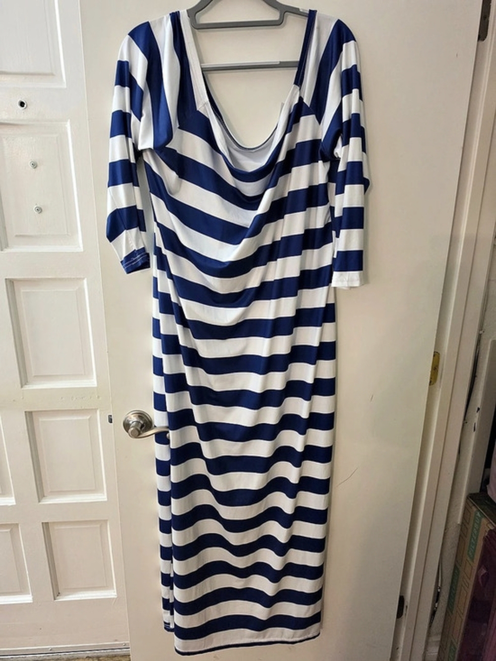 Striped Maxi Dress in Blue & White NWT, 2xl